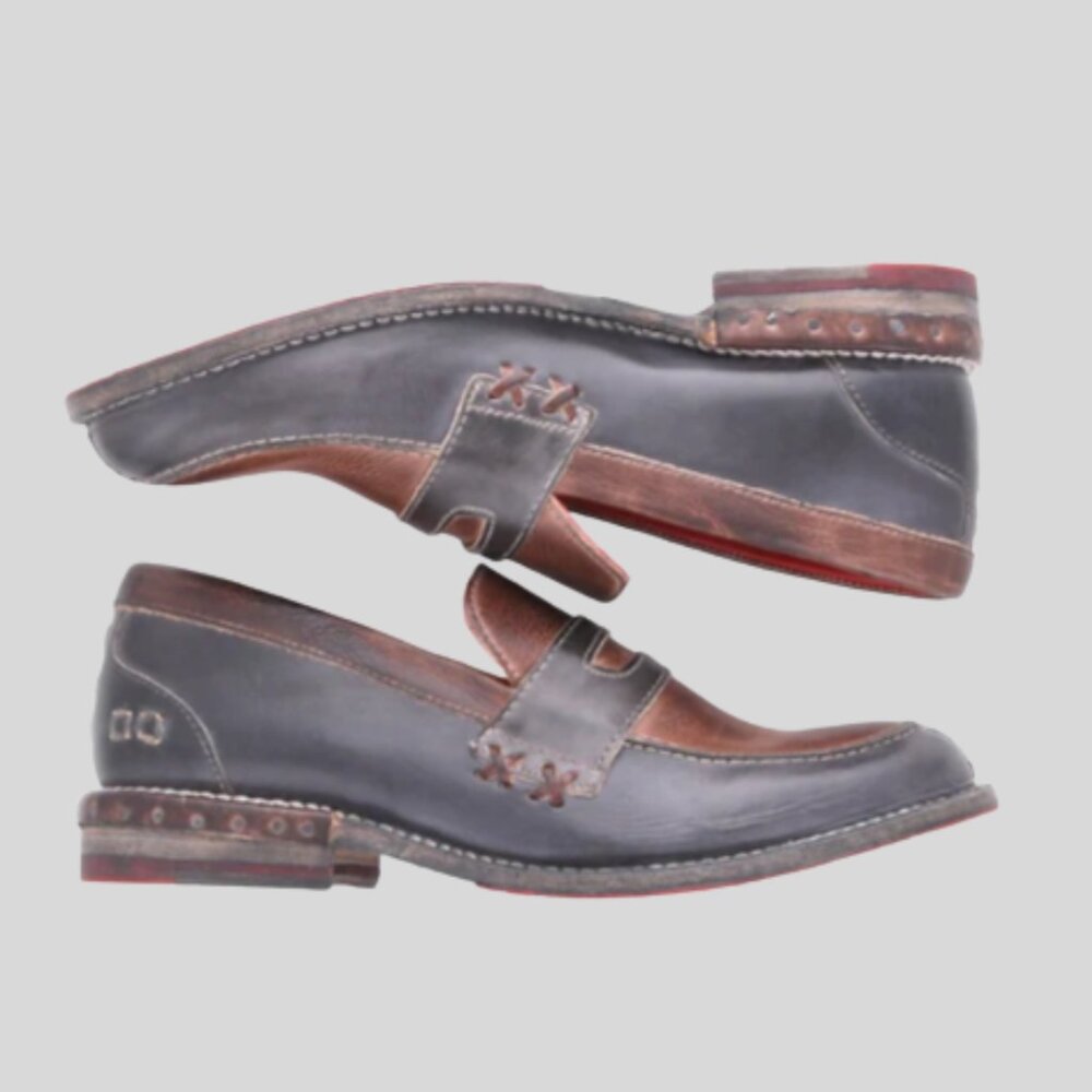 Bed Stu Reina Penny Loafers 8.5 – Leather & Suede, Goodyear Welt - Picture 2 of 8